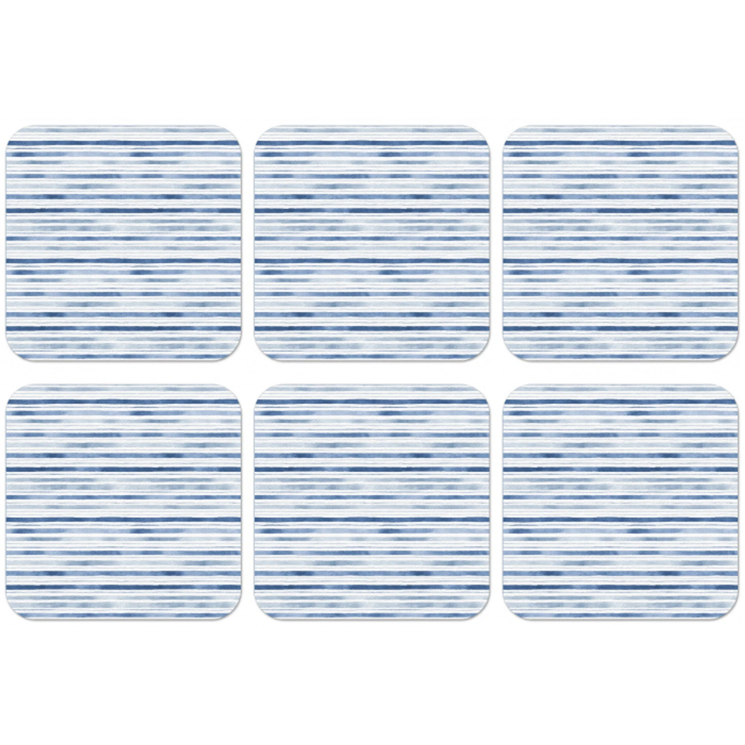 Strepen - Patroon - Blauw - Wit onderzetter kurk middel 366 -zkaufland3dotto