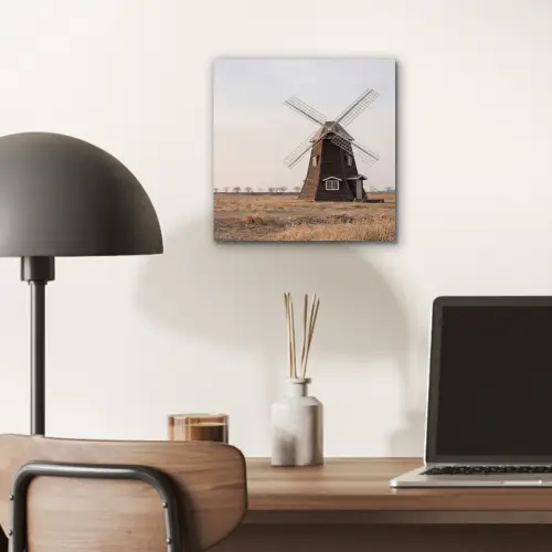 Windmolens - Landschap - Veld aluminium wit klein -sfeer5