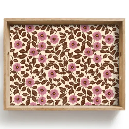 Bloemen - Bladeren - Kleurrijk Dienblad Rechthoek middel 911 -z3d_shopping