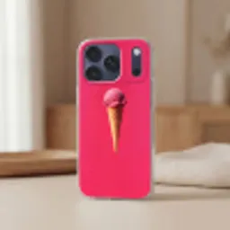 Schepijs - Roze - Hoorntje Telefoonhoesje iPhone 17 Pro Max klein -sfeer2