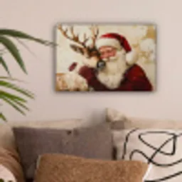 Kerstman - Rendier - Kerst - Christmas canvas 2cm klein -sfeer1
