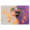 Abstract - Vrouw - Bloemenkroon - Goud Placemat vinyl groot -zzsfeer1_Kitchenyeah-website