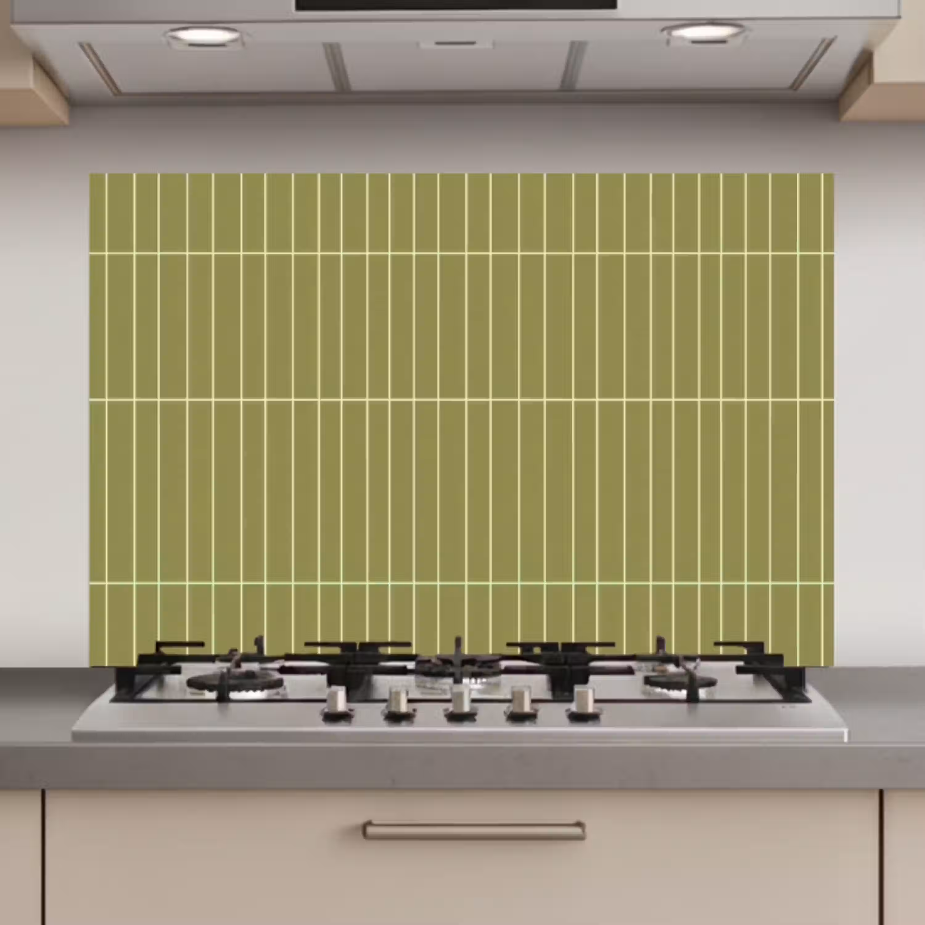 Verticaal - Wandtegel - Olijfgroen keuken achterwand spatscherm klein 900 -3d_website