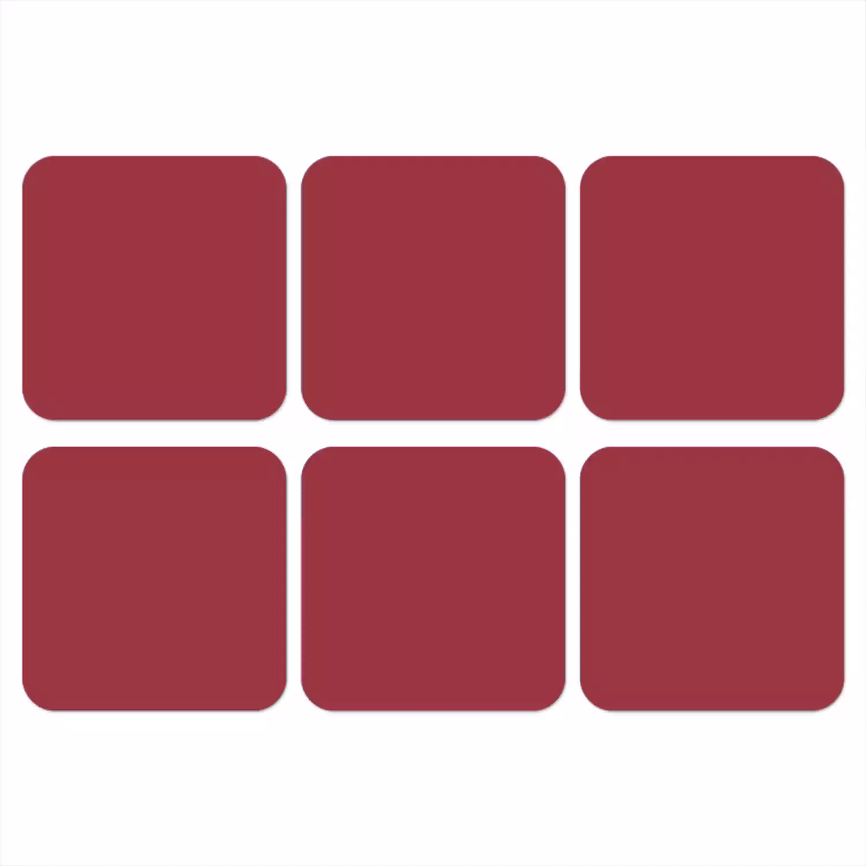 Antique - Ruby - Rood onderzetter kurk middel 366 -3d