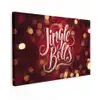 Jingle - Bells - Kerst - Rood canvas 2cm klein -z3d