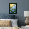 Bloemetjes - Blauw - Vergeet mij nietjes fotolijst zwart zonder passe partout klein -sfeer3