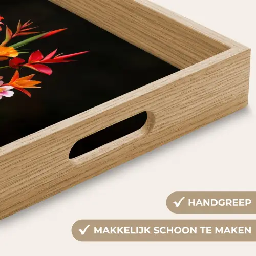Boeket - Bloemen - Exotisch Dienblad Rechthoek middel -USP_HandgreepNL