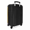 Goud gele slangenhuid met symmetrische schubstructuur NBS - Handbagage koffer - Volwassenen Unisex middel -achterkant