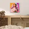 Portret - Vrouw - Abstract - Bloemen aluminium wit klein -sfeer3