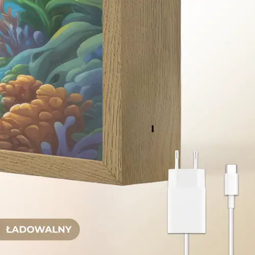 Schildpad - Dolfijn - Oceaan Light Box met batterij (Wandlamp kind) middel -USP_websiteoplaadbaarNL