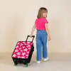 Madeliefjesmania hotpink Kinderkoffer - Zwart klein -sfeer1