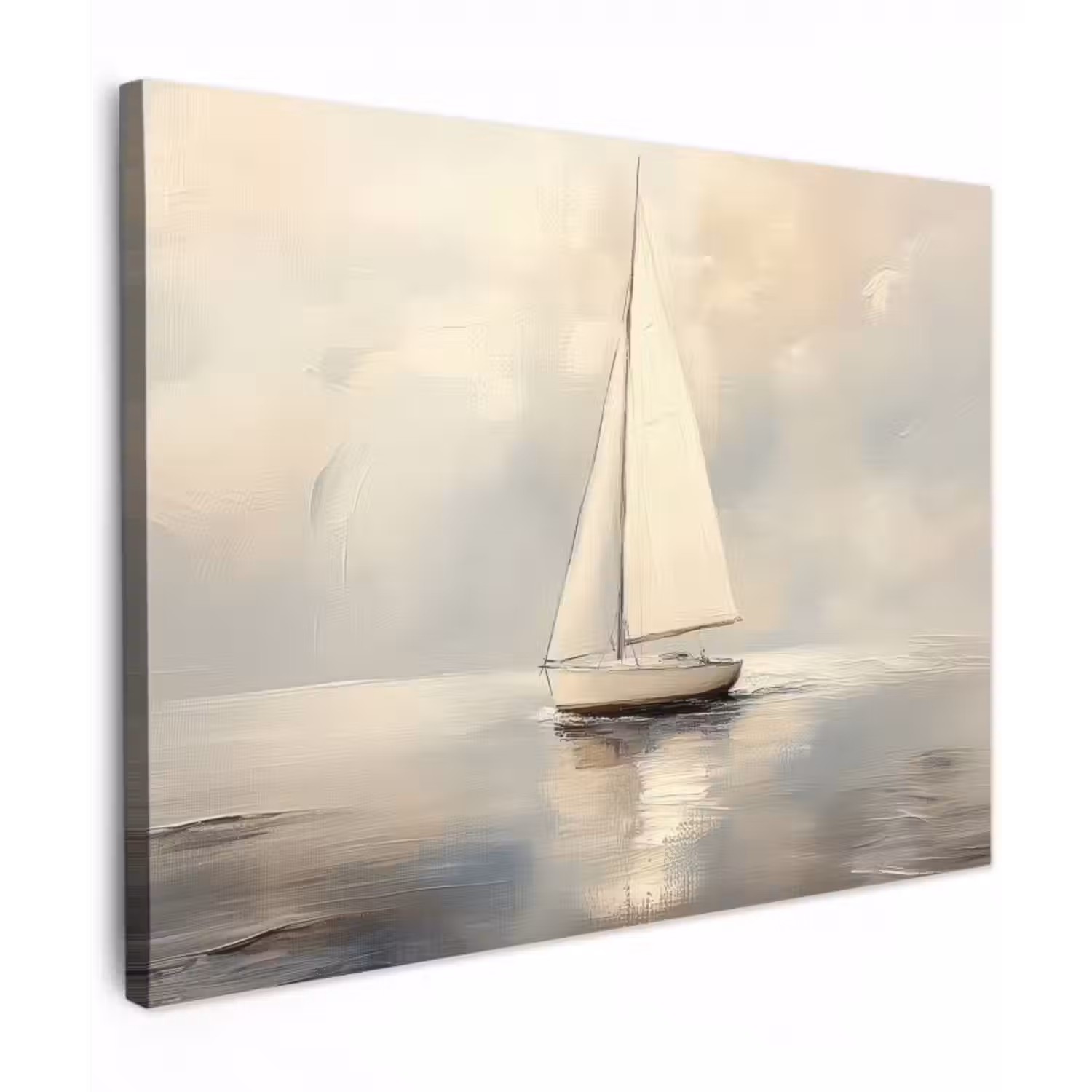 Leinwandbild - Segelschiff - Meer - Bewölkt