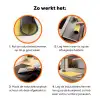 Frans - Citroen - Strepen - Wit - Geel Inductie beschermer vinyl 3mm klein 276 -zzzzzzz-td-werking