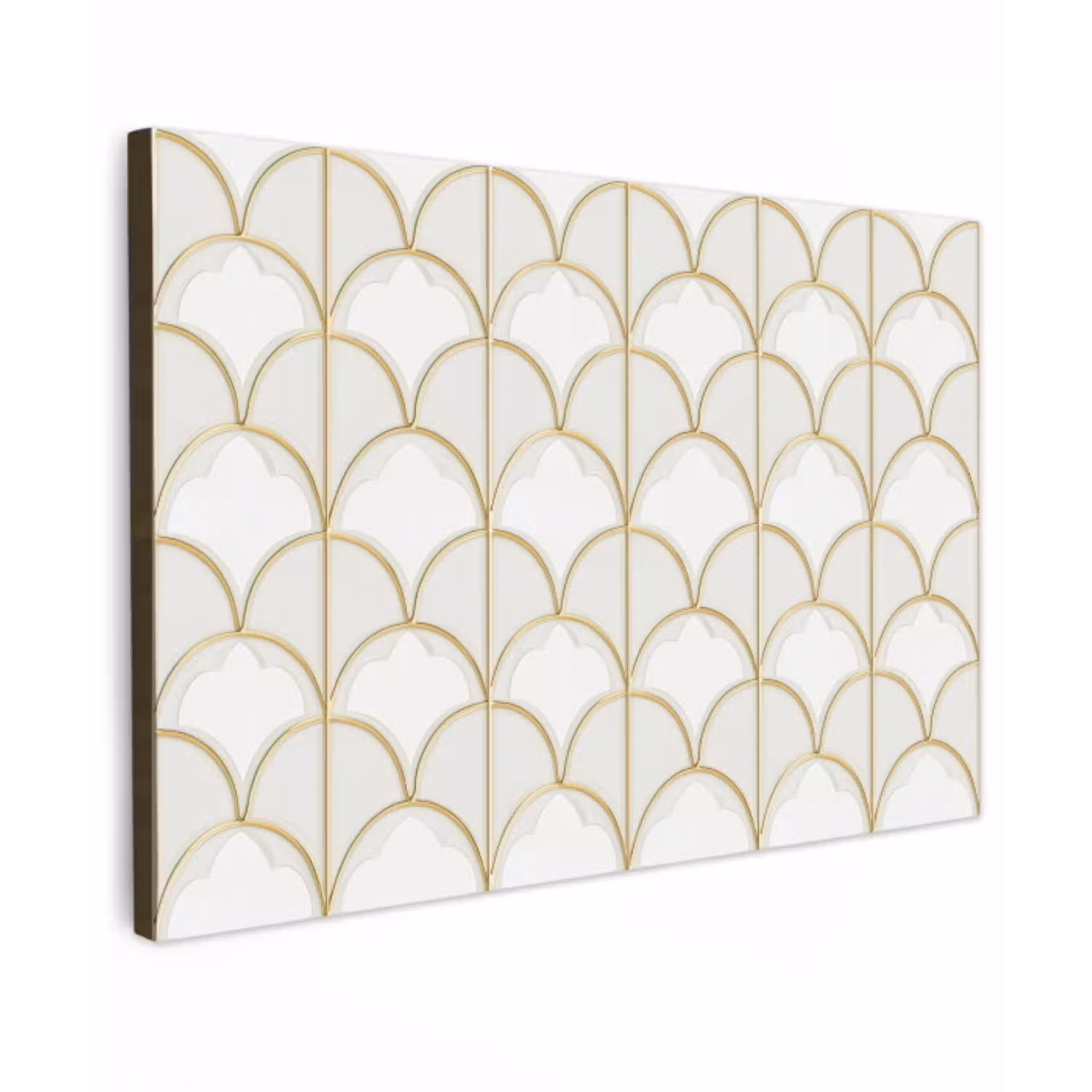 Mozaïek - Bogen - Goud Tuinposter op houten frame 2 cm dik klein 845 -3d