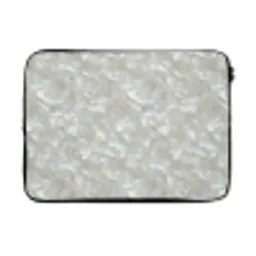 Parelmoerglans - Wit - Schelp laptophoes neopreen klein 279 -3d