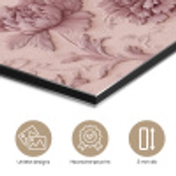 Reliëf - Pioenrozen - Roze aluminium wit klein 46 -closeup_NL