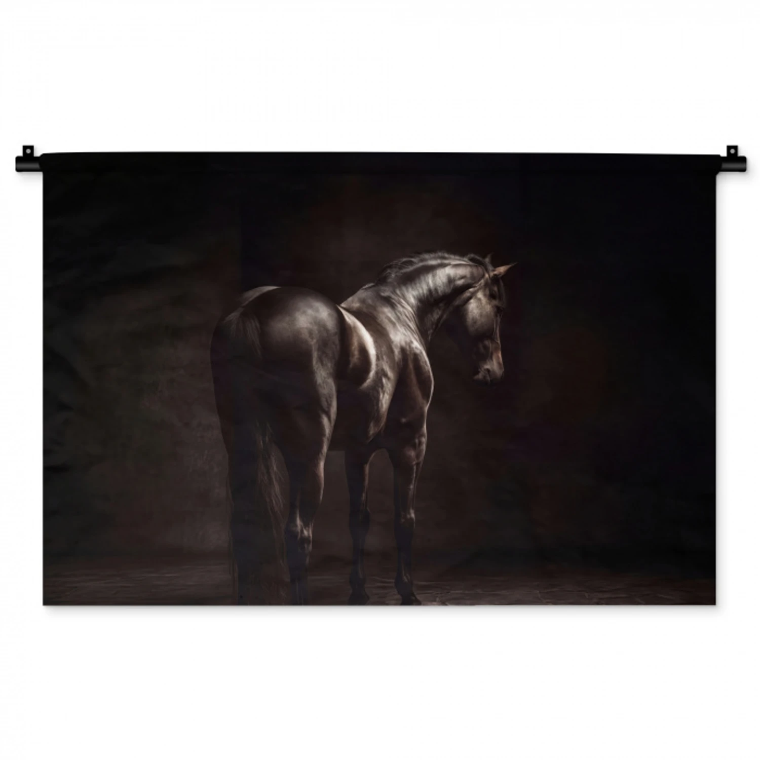 Krachtig - Paard - Donker Wandkleed katoen middel -zz3d