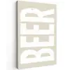 Beer - Japandi - Beige - Decoratie Tuinposter op houten frame 2 cm dik klein -3d