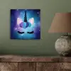 Eenhoorn - Sterren - Magisch - Blauw aluminium wit klein -sfeer2