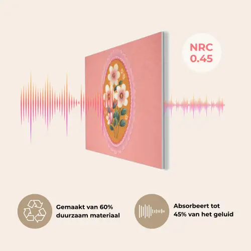 Illustratie - Bloemen - Rand - Roze PET vilt klein -USP_NL