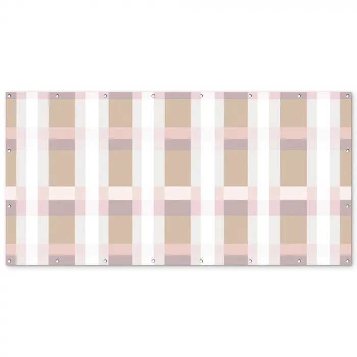Ruitpatroon - Aardetinten - Minimalistisch Balkonbeschermer Duitsland klein 596 -zz_3d