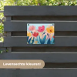 Illustratie - Bloemen - Kleurrijk tuinposter los doek klein -sfeer3