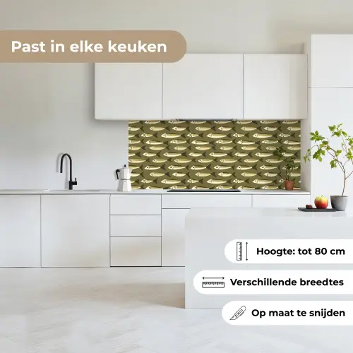 Vis - Patroon - Groen keuken achterwand 2 middel 871 -sfeer4_NL