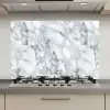 Mozaïek - Marmer - Wit - Onregelmatig keuken achterwand spatscherm klein 900 -3d_website