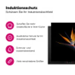 Paradijsvogelbloem Symmetrie Inductie beschermer vinyl 3mm klein -zzzzzzz-lf-ups