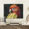 Close-up - Papegaai - Veren - Oranje PET vilt klein -sfeer1