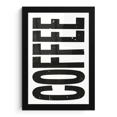 Koffie - Decoratie - Japandi - Vintage fotolijst zwart zonder passe partout klein -3d