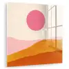 Zon - Heuvels - Abstract - Roze plexiglas 5mm klein -zzzproduct_nieuw