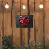 Kersen - Hart - Rood - Zwart tuinposter los doek klein -sfeer1