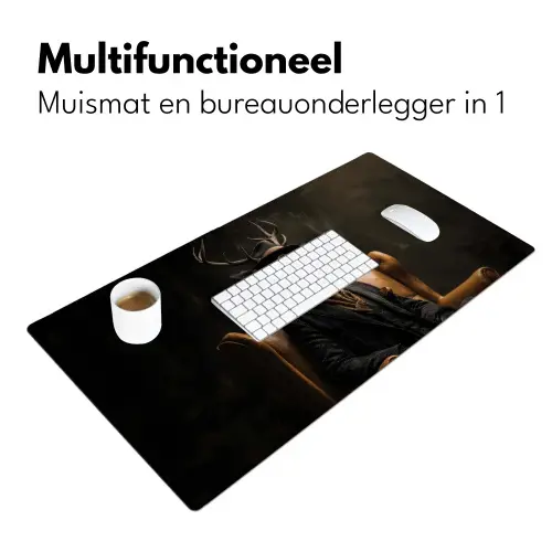 Hert - Zonnebril - Zwart - Pak Muismat XXL klein -sfeer4