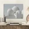 Witte koepels - Helderblauwe lucht - Gouden ornamenten PET vilt klein -sfeer1