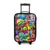 Expressief en druk patroon met monsters Kinderkoffer - Zwart klein -3d
