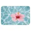 Hibiscus - Water - Roze Badmat klein -3d