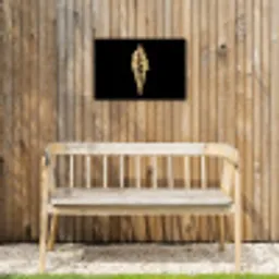 Ijs - Goud - Zwart - Eten Tuinposter op houten frame 2 cm dik klein -sfeer4