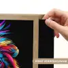 Leeuwen - Kleurrijk - Zwart - Dieren Light Box met batterij (Wandlamp kind) middel -USP_websiteprintNL
