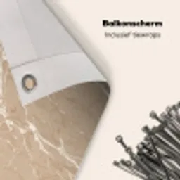Beige - Marmer - Organisch - Wit Balkonbeschermer Duitsland klein 596 -closeup_NL
