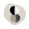 Cirkels - Strepen - Minimalistisch - Zwart Wandcirkel Organisch Forex 3mm klein -3d