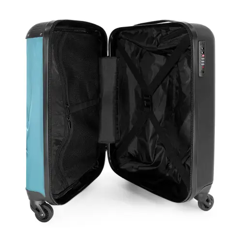 Vrolijke olifant kijkt door gescheurde achtergrond NBS - Handbagage koffer - Kinderen Unisex middel -binnenkant