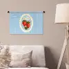 Aardbeien - Lijst - Rood - Geruit Wandkleed katoen klein -sfeer4