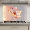 Glazen - Bloem - Roze keuken achterwand spatscherm klein -3d_website