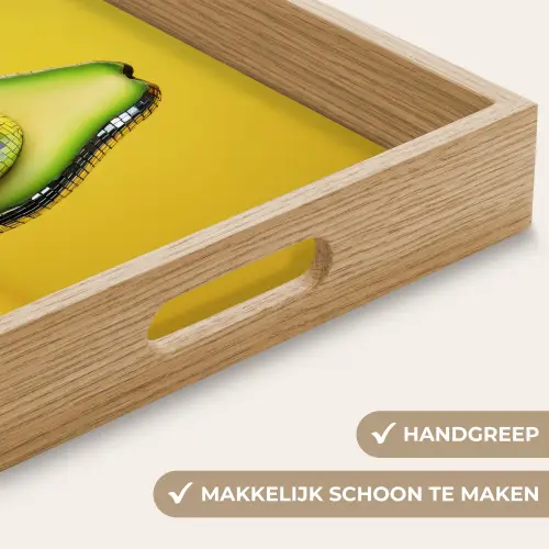 Avocado - Discobal - Geel - Glitter Dienblad Rechthoek middel -USP_HandgreepNL