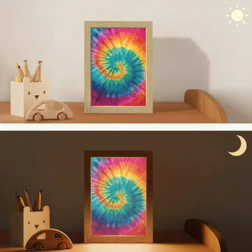 Regenboogkleuren - Tie dye - Light Box met kabel klein -sfeer3_kind
