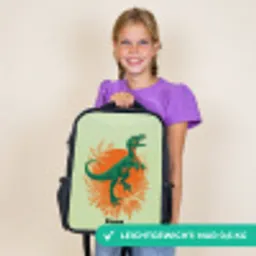 Dino - Natuur - Groen Rugzak - Zwart middel -sfeer4_DE