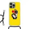 Hand - Rode cirkel - Geel Hoesje iPhone 16 Pro Max met koord klein -3d