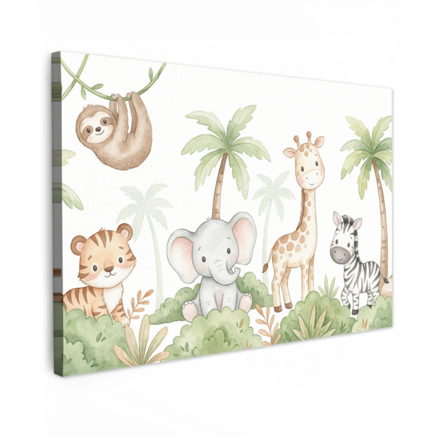 Dieren - Jungle - Pastel canvas 2cm klein -z3d