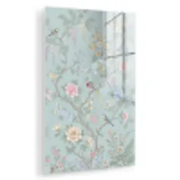 Vogel - Bloemen - Kleurrijk plexiglas 5mm klein -zzzproduct_nieuw